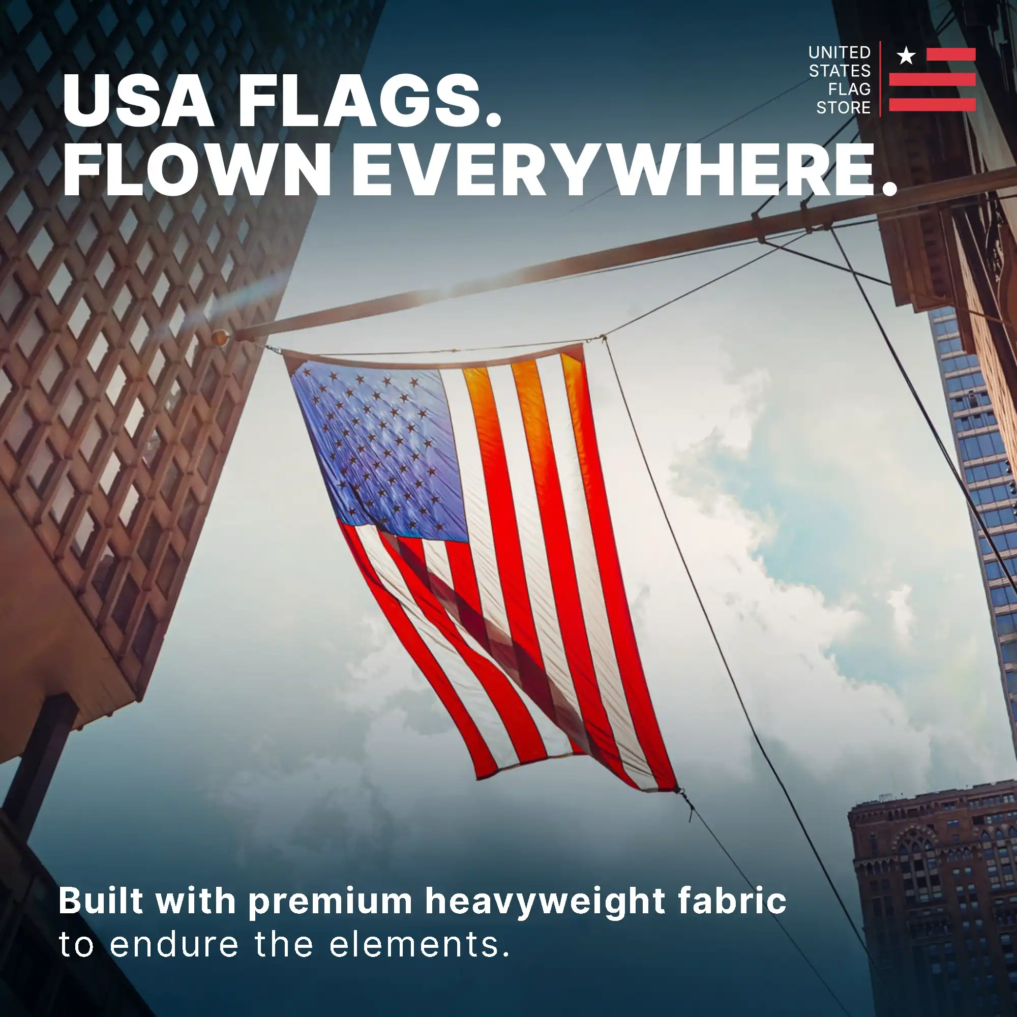 Super Tough 10ft x 15ft Spun Polyester American Flag - Image 8
