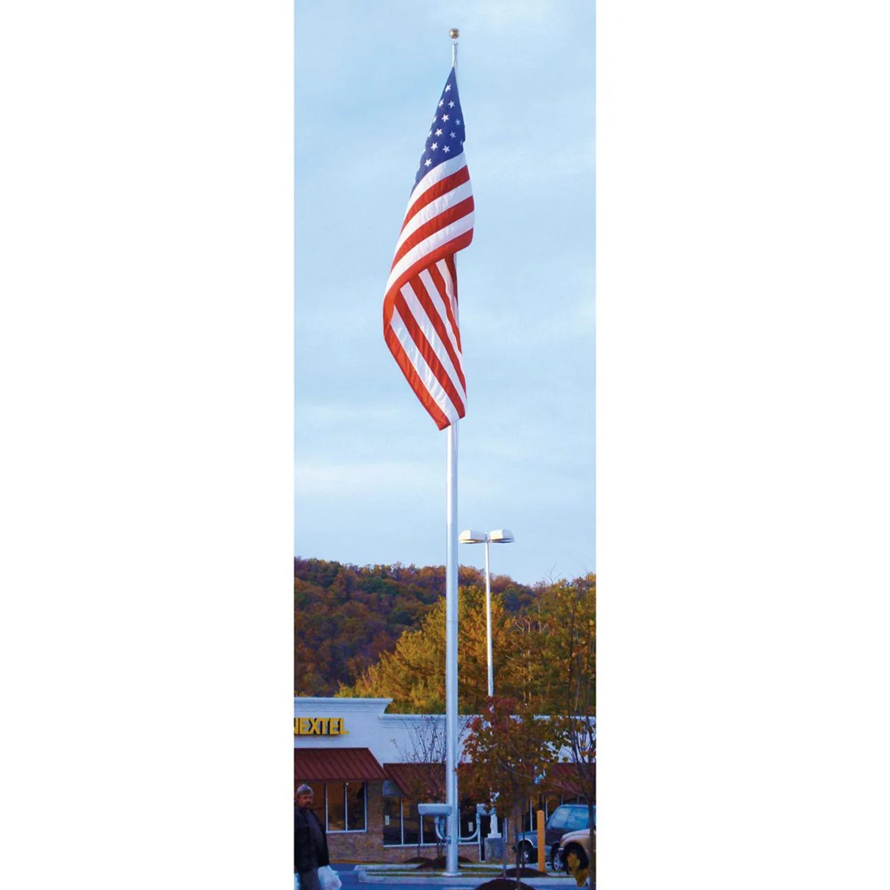 Continental Series 30ft Commercial Flagpole - .156in Wall Thickness - 6in Butt Diameter