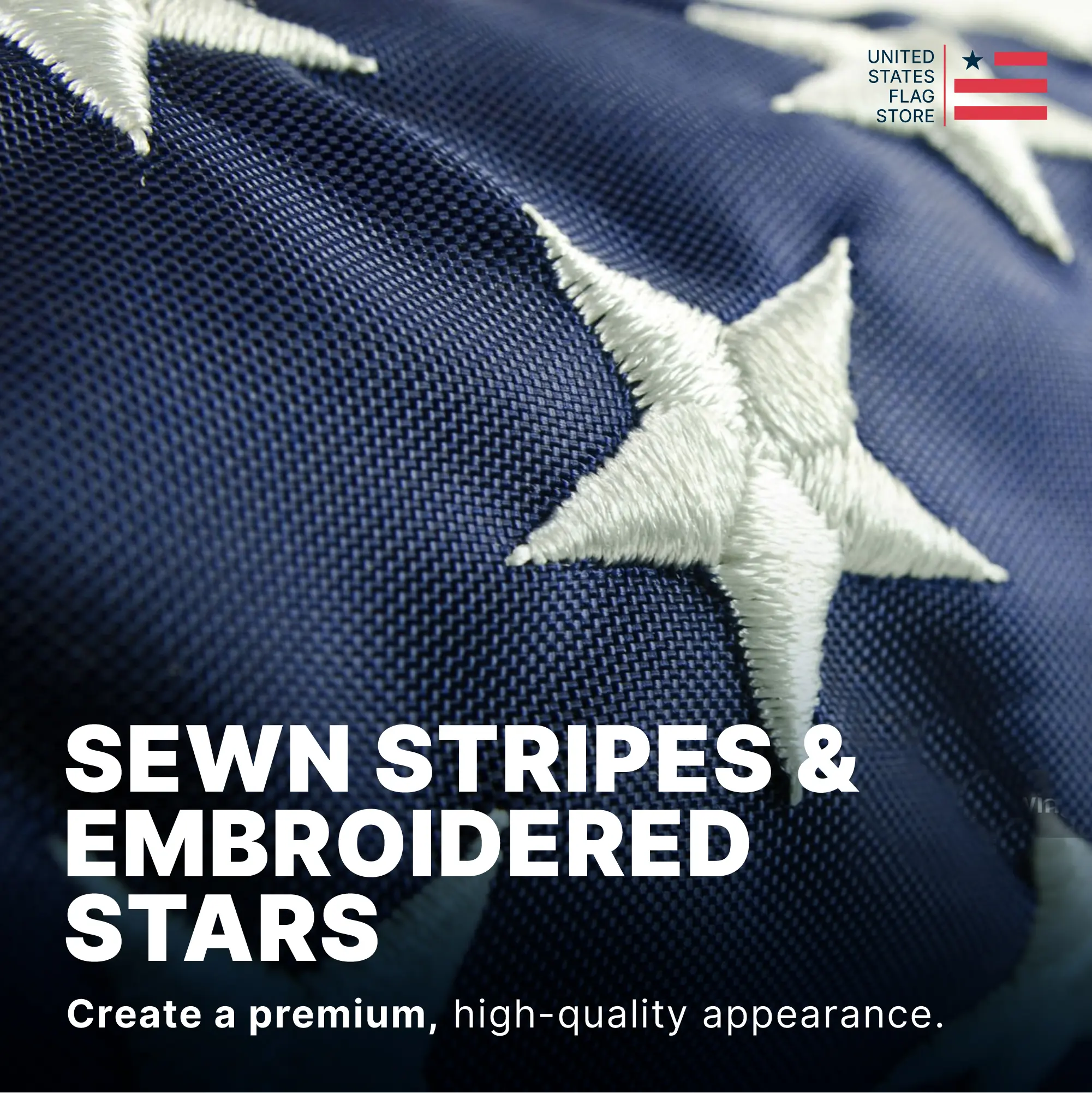 5ft x 8ft Super Tough Knitted Polyester American Flag - US Made - Image 3