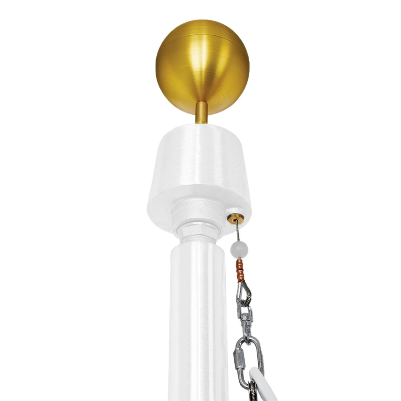 Independence Series 60ft 3 Sections Commercial Flagpole - .250in Wall Thickness - 12in Butt Diameter - Image 5