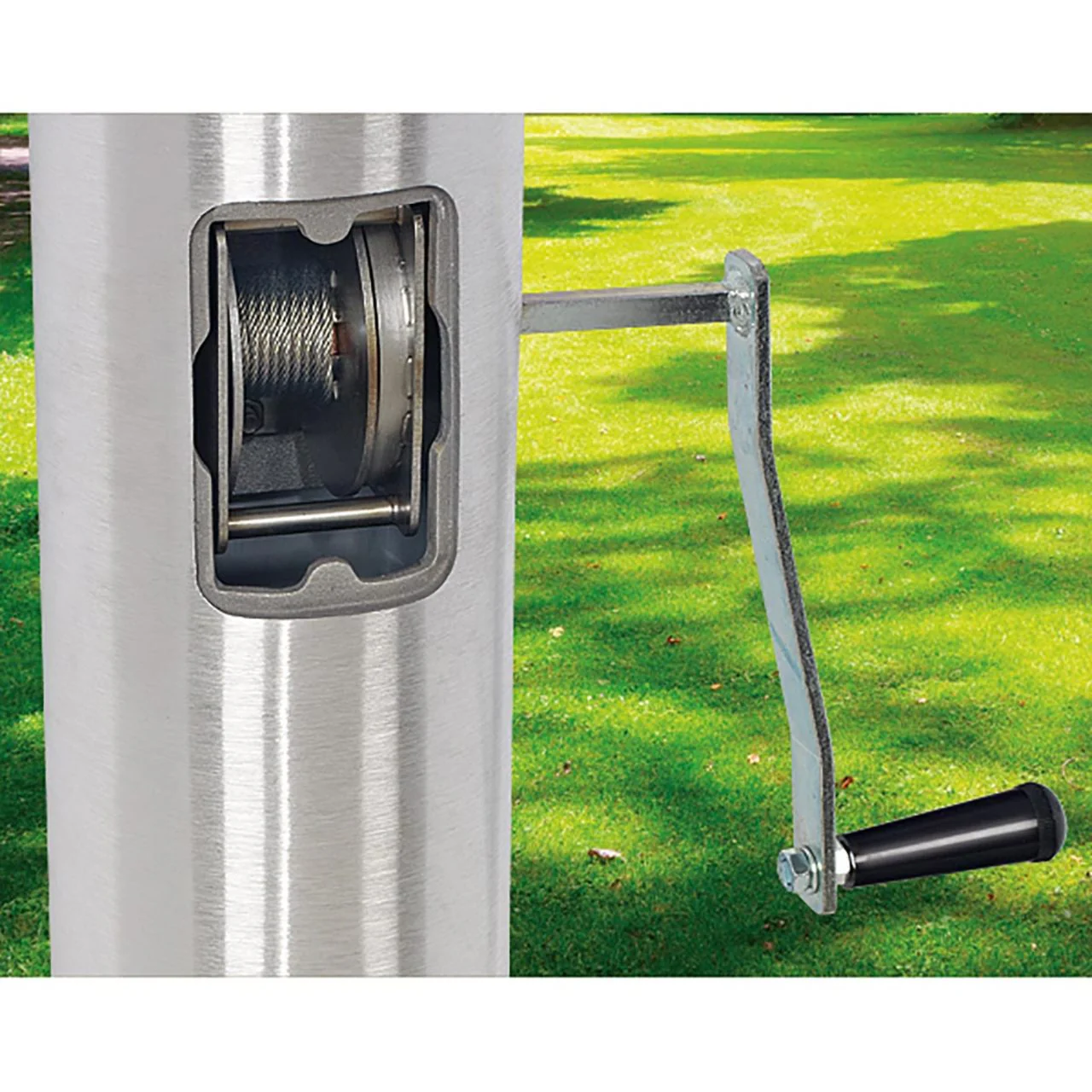 Xtreme Internal Reinforced with Winch Series 60ft 3 Sections Commercial Flagpole - .375in Wall Thickness - 12in Butt Diameter - Image 3