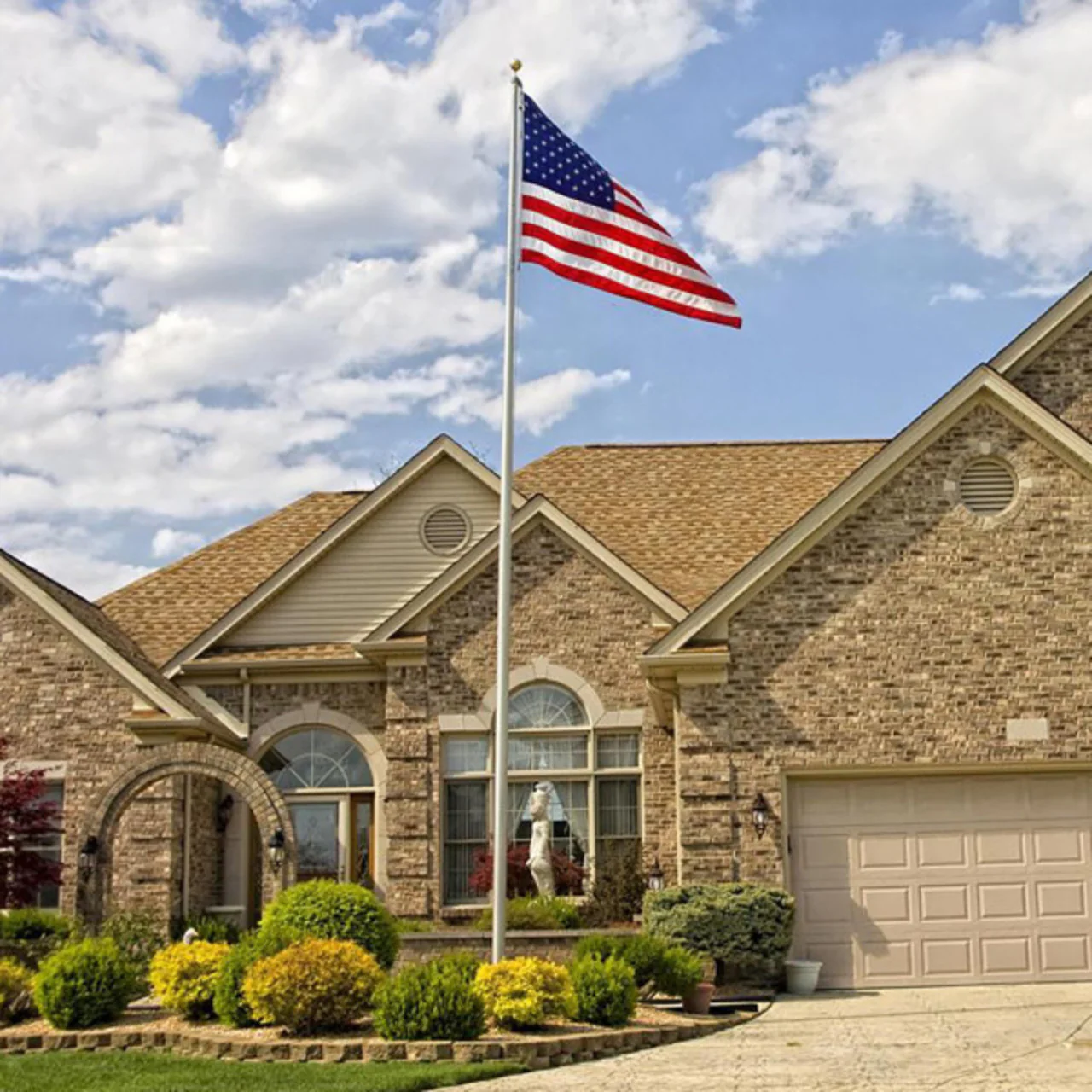 Super Tough 20ft Aluminum Sectional Heavy Duty Residential Flagpole - Satin Finish - Image 11
