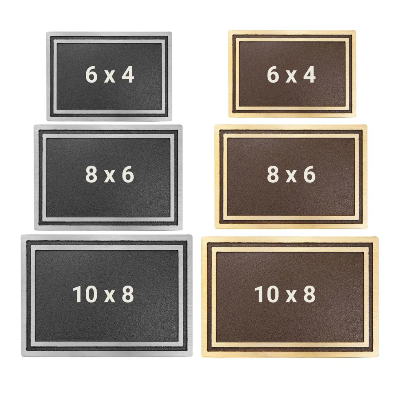 Custom 8" x 6" Gold/Bronze Memorial Plaque with 24" Ground Spike - Image 3