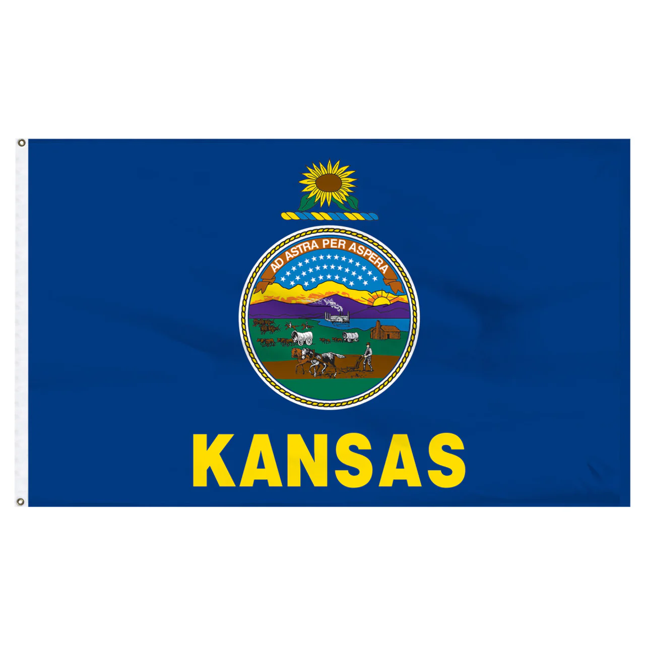 Kansas Flag 4 x 6 Feet Nylon
