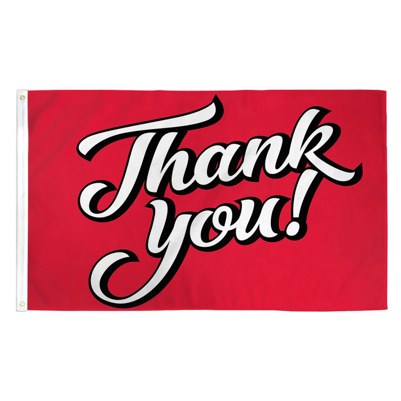 Thank You Flag - Red - 3ft x 5ft Printed Polyester